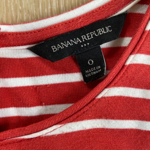 Banana Republic Orange and White Striped A-Line Dress, Size 0 - Picture 6 of 7